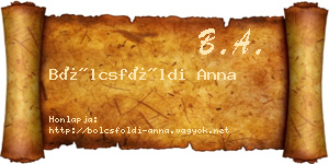 Bölcsföldi Anna névjegykártya